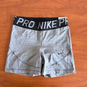 Gray Nike Pro 5” Tight Fit Shorts